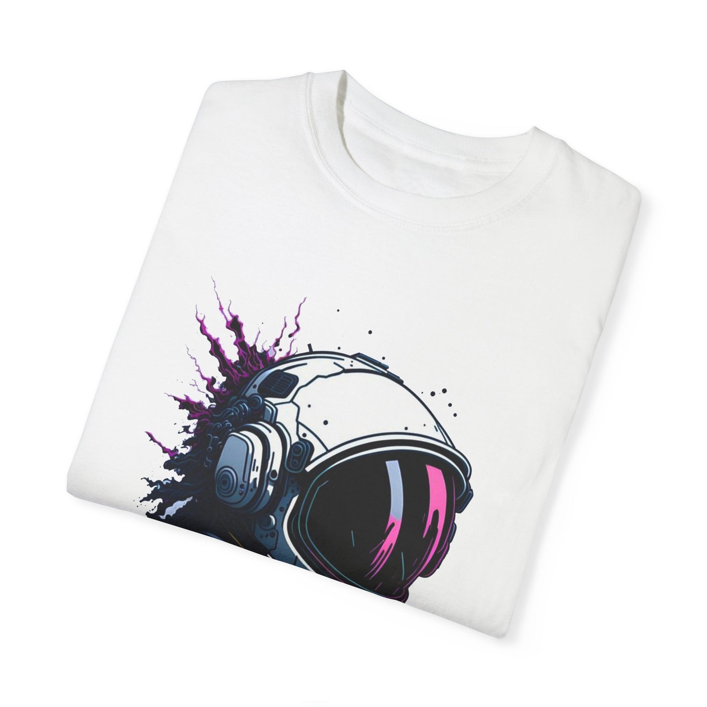 astronaut in space ai generated mockup Unisex Garment-Dyed T-shirt