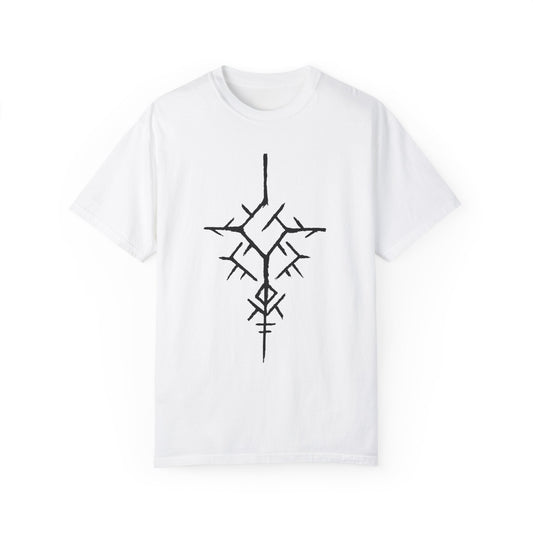 ancient temple design Unisex Garment-Dyed T-shirt