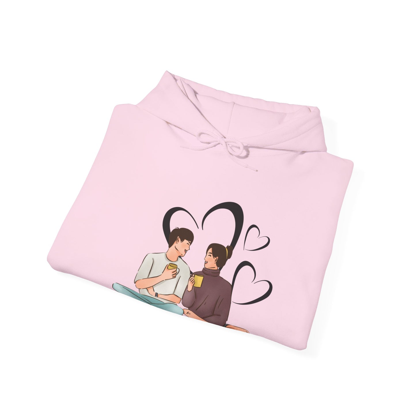 cute couple enjoying tea | couple goals | Unisex Heavy Blend™ Hooded Sweatshirt