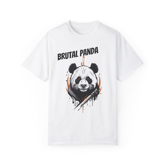 brutal panda ai generated mockup Unisex Garment-Dyed T-shirt