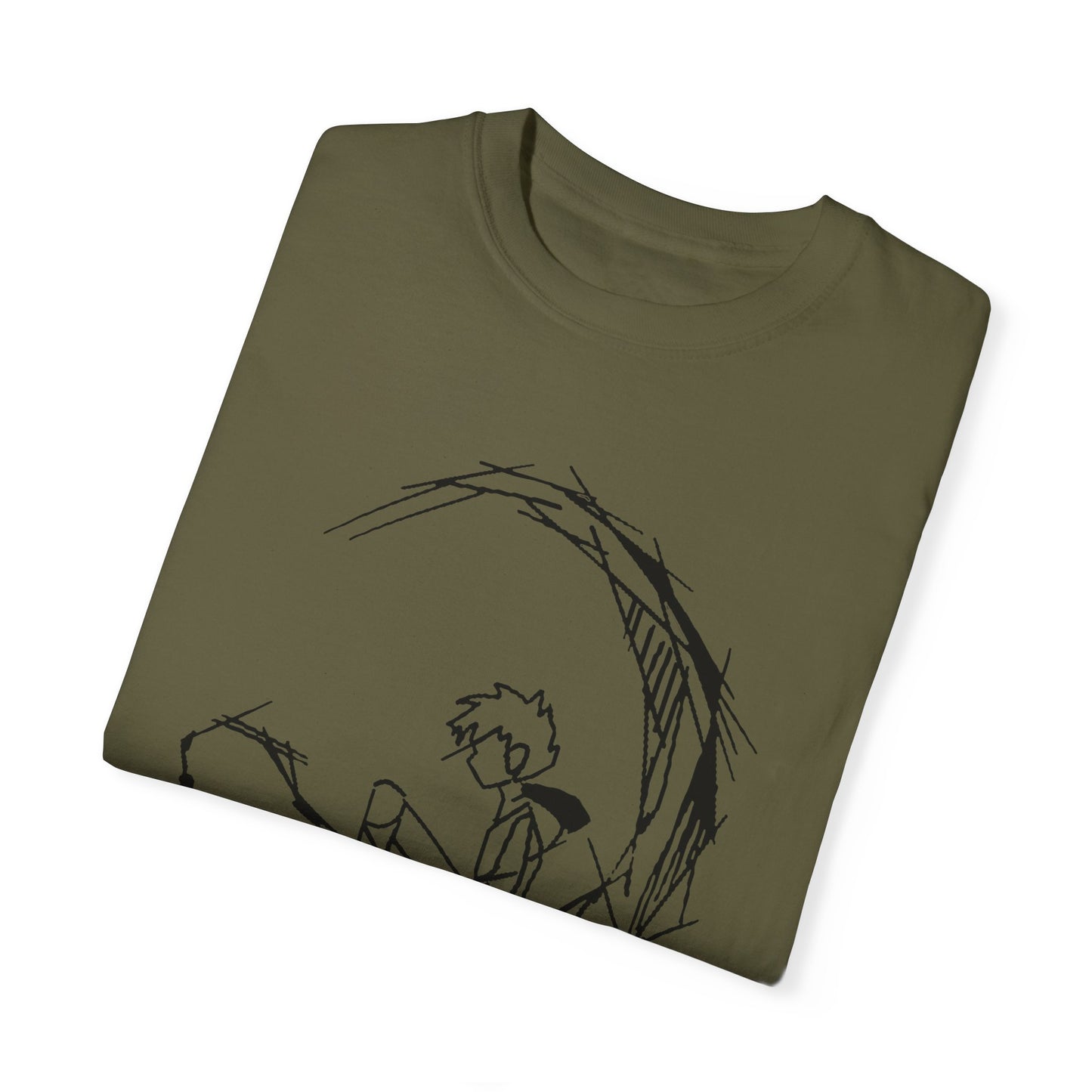 alone with moon Unisex Garment-Dyed T-shirt