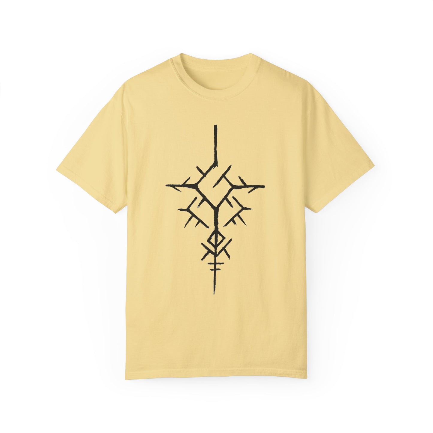 ancient temple design Unisex Garment-Dyed T-shirt