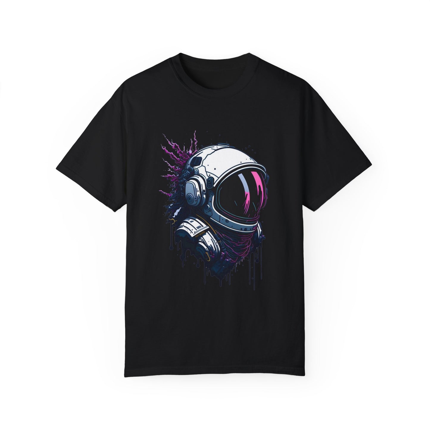 astronaut in space ai generated mockup Unisex Garment-Dyed T-shirt