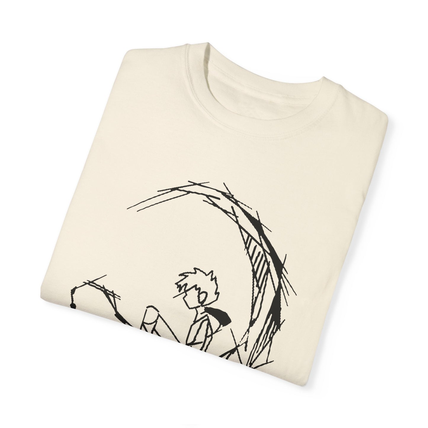 alone with moon Unisex Garment-Dyed T-shirt