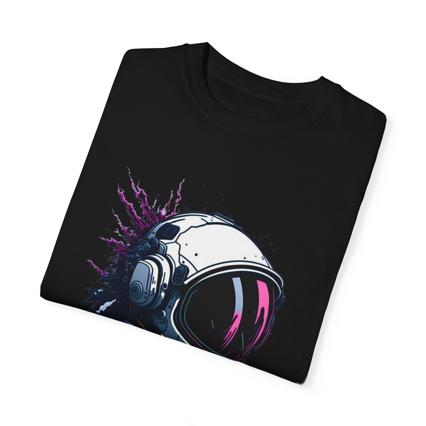 astronaut in space ai generated mockup Unisex Garment-Dyed T-shirt