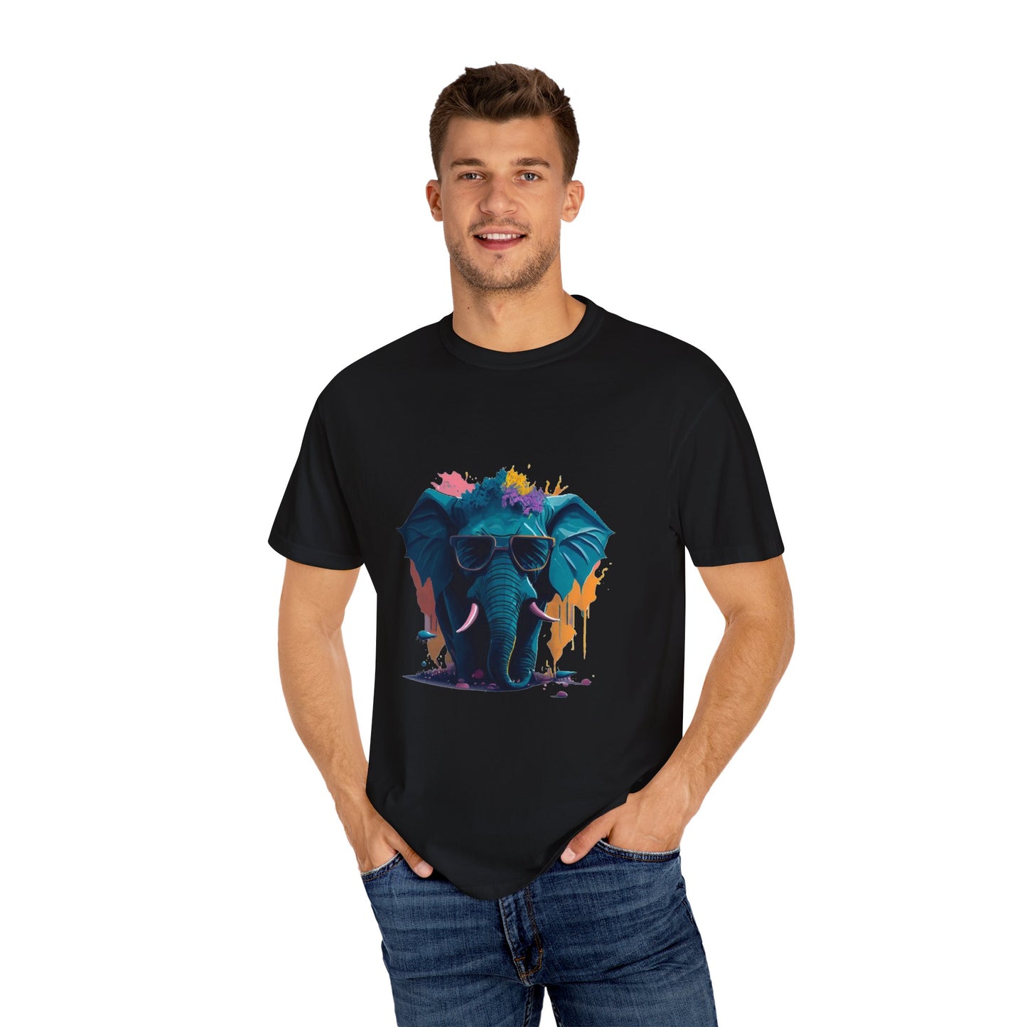 ai generated elephant mockup Unisex Garment-Dyed T-shirt