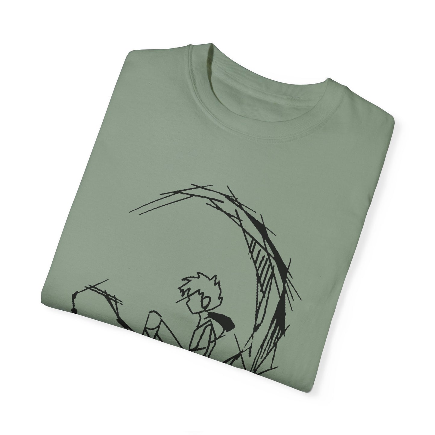 alone with moon Unisex Garment-Dyed T-shirt