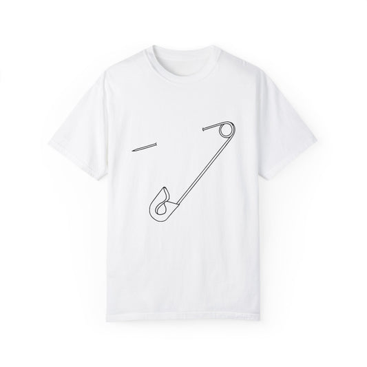 safety pin design Unisex Garment-Dyed T-shirt