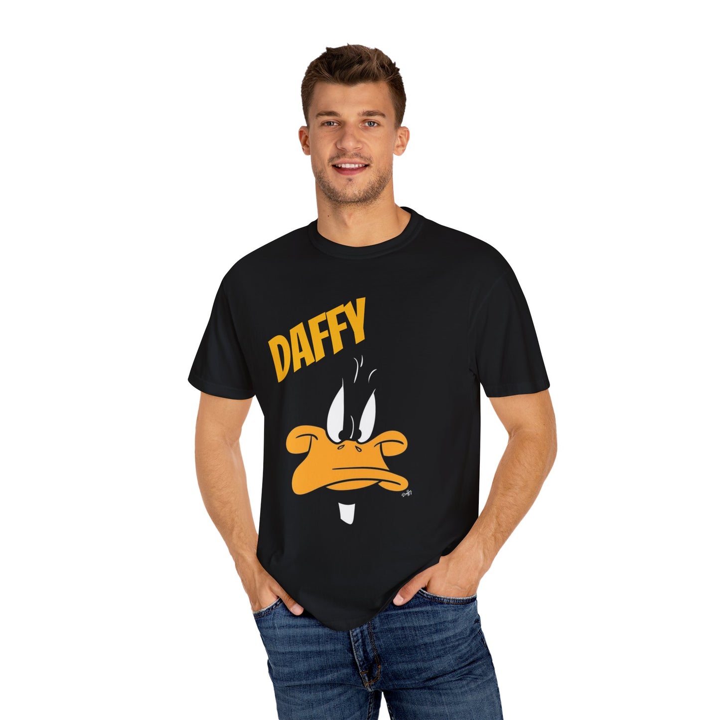 angry daffy mockup Unisex Garment-Dyed T-shirt