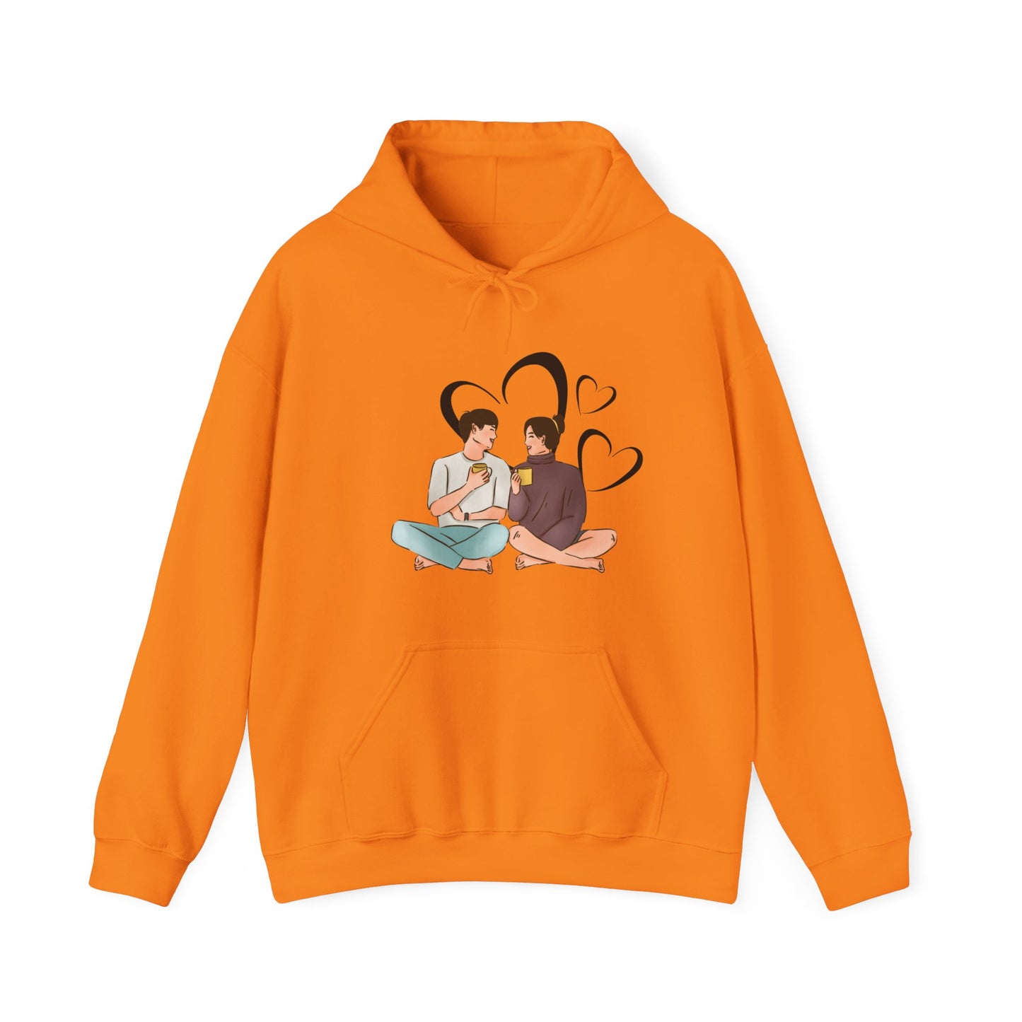 cute couple enjoying tea | couple goals | Unisex Heavy Blend™ Hooded Sweatshirt