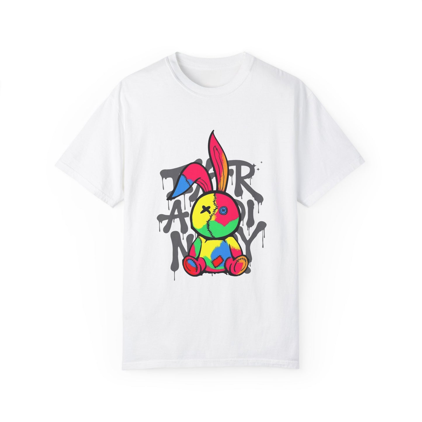 colorized bunny mockup design Unisex Garment-Dyed T-shirt