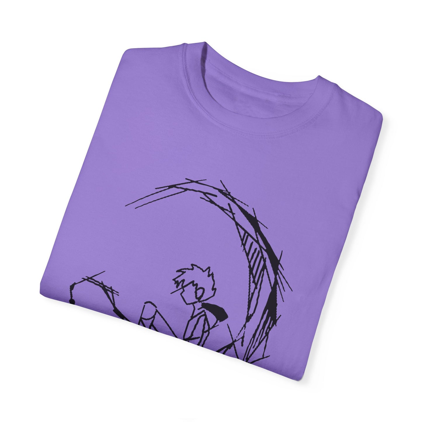 alone with moon Unisex Garment-Dyed T-shirt