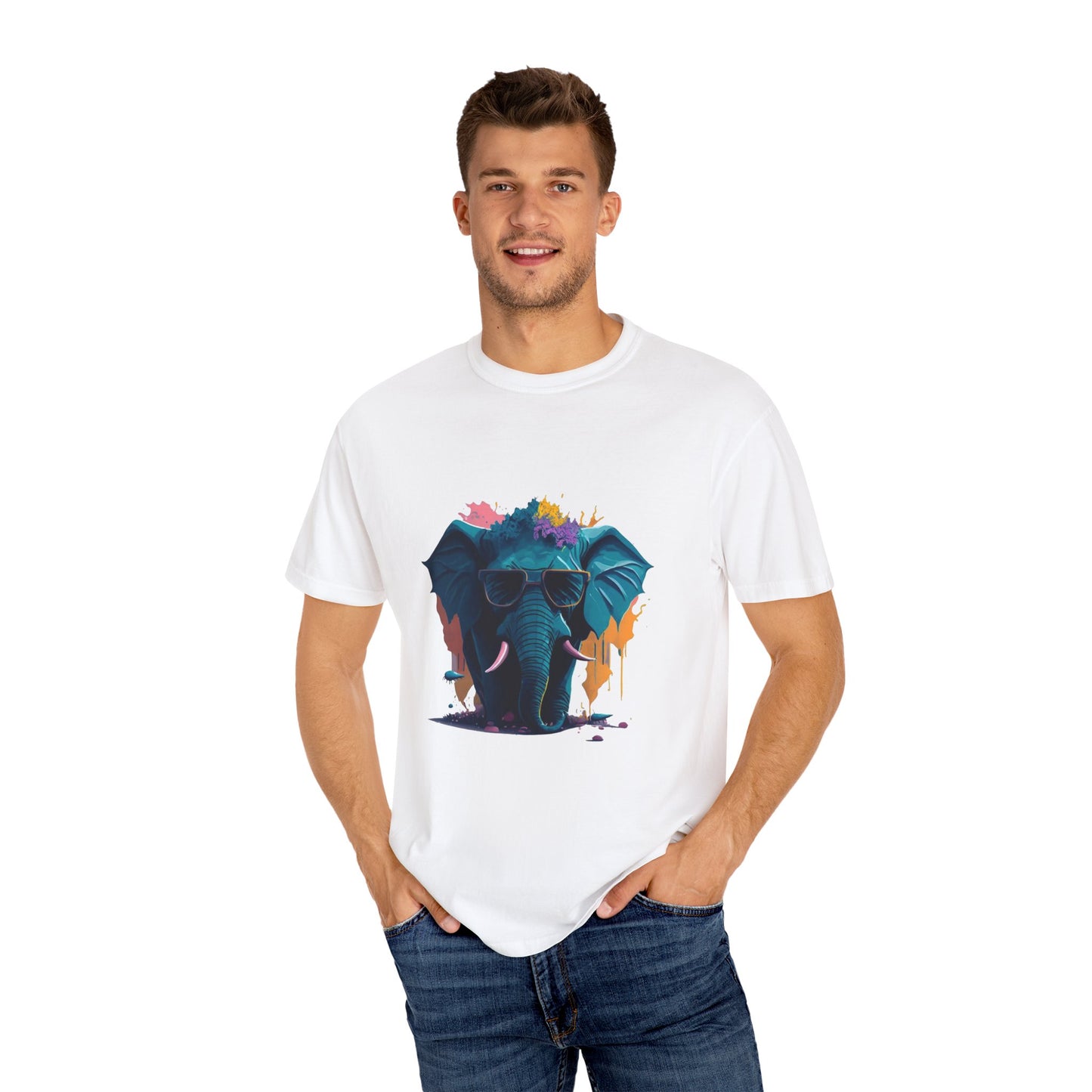 ai generated elephant mockup Unisex Garment-Dyed T-shirt