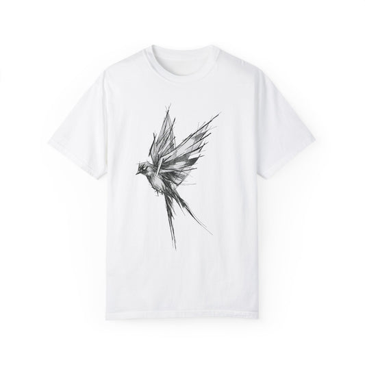 sparrow sketch mockup Unisex Garment-Dyed T-shirt