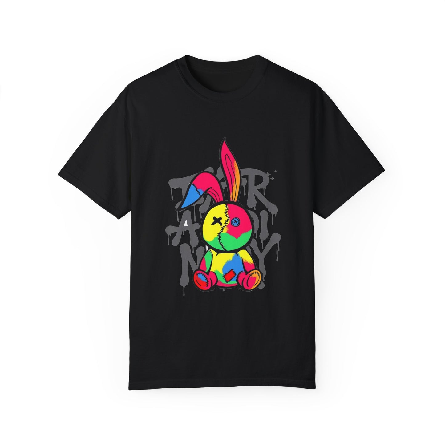 colorized bunny mockup design Unisex Garment-Dyed T-shirt